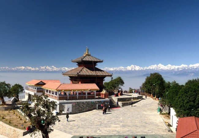 Chandragiri Hills, and Beautiful Himalayan Ranges in Background